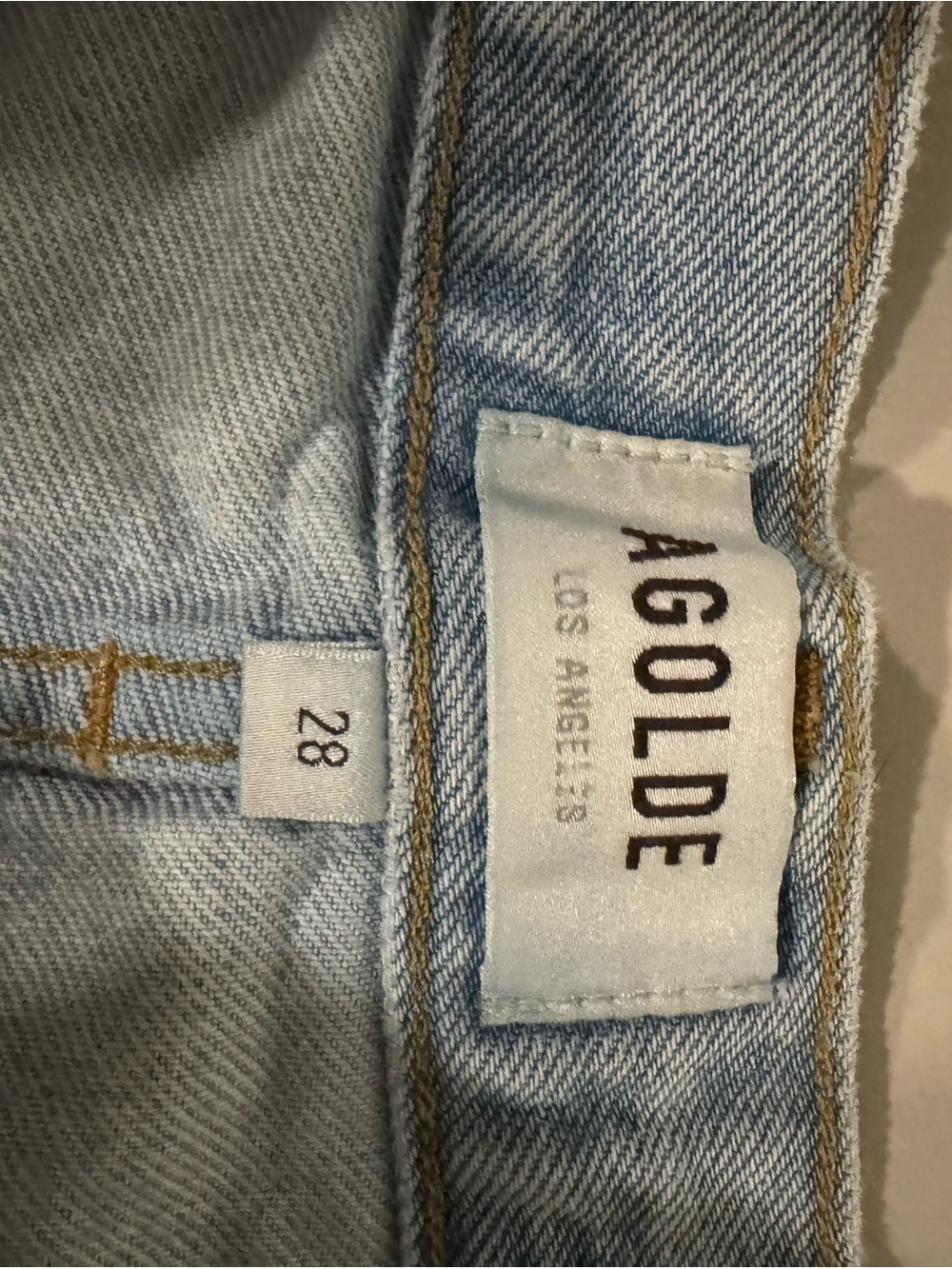 Agolde Parker long Denim Shorts - Picture 3 of 4